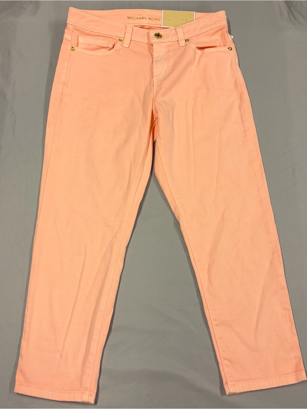 Michael Kors Coral Peach Straight Jeans
